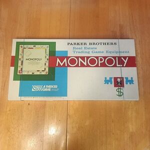 Vintage 1961 Monopoly Board Game by Parker Brothers ‎ Classic Original Complete